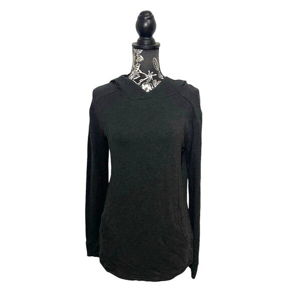 KUHL Pullover Hoodie Charcoal Gray Thumb Holes Modal Blend Style 8031 Size Small - Picture 1 of 13